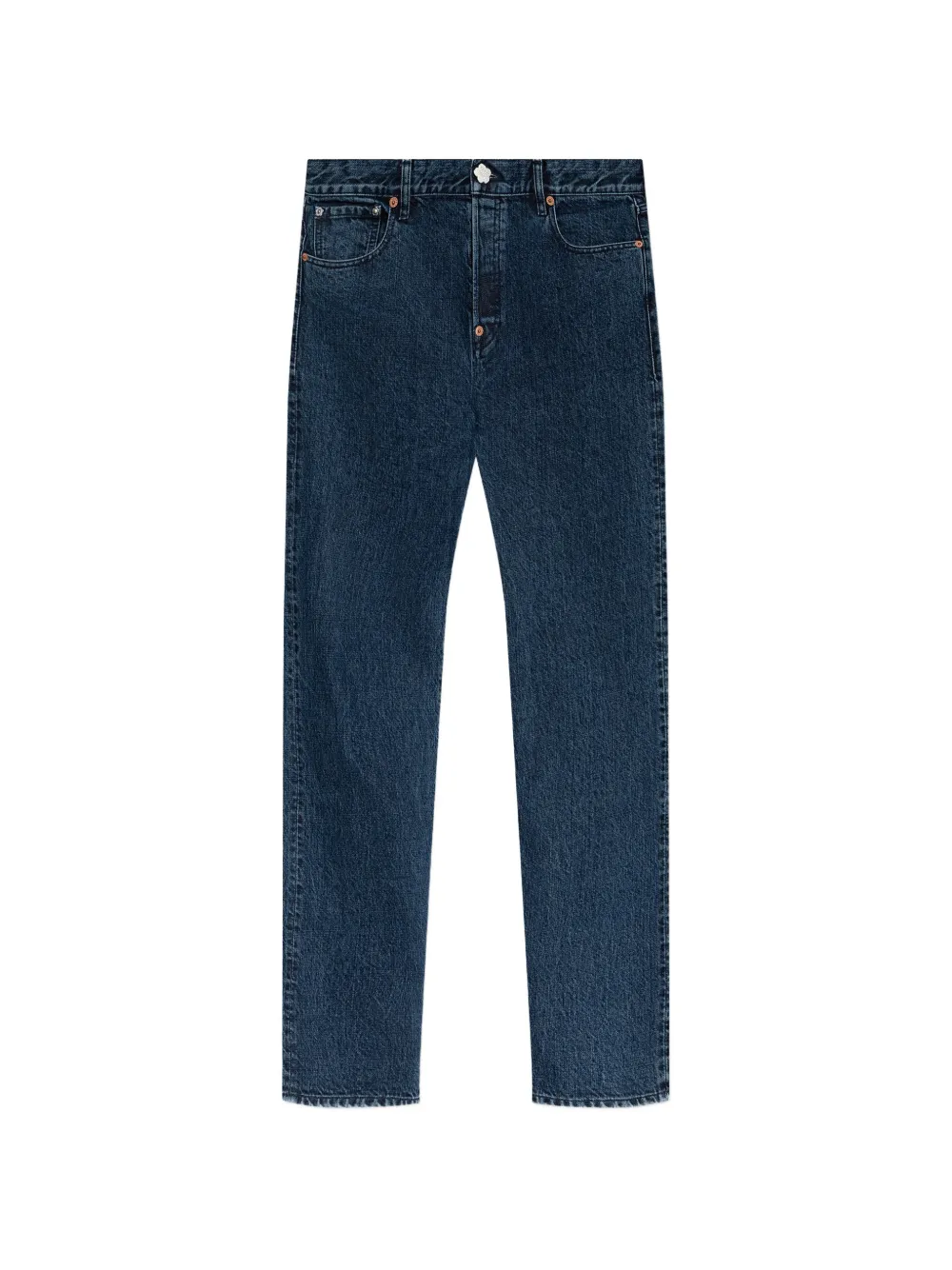 Kenzo logo-embroidered jeans - Blu