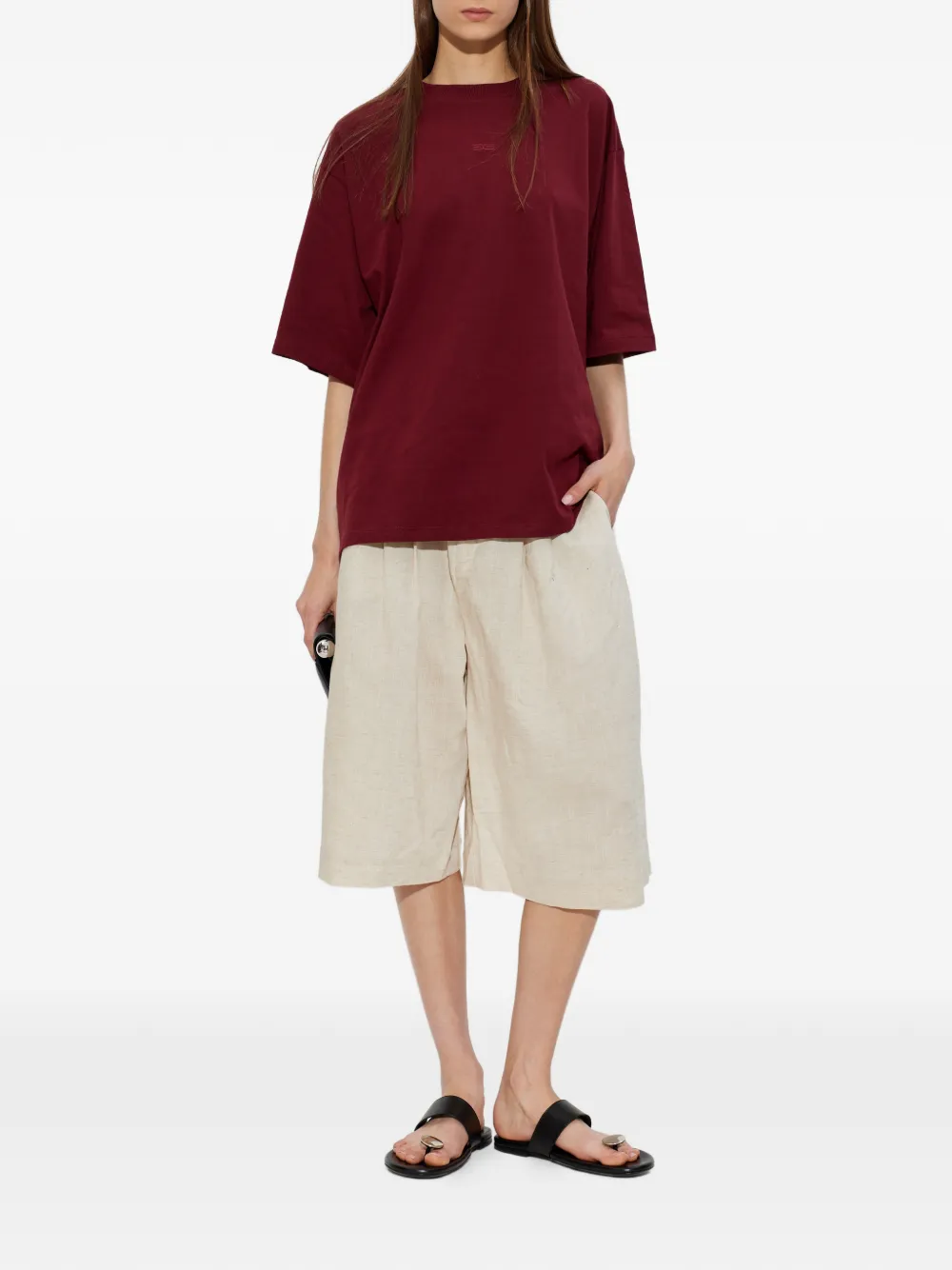 Gestuz Geplooide shorts Beige