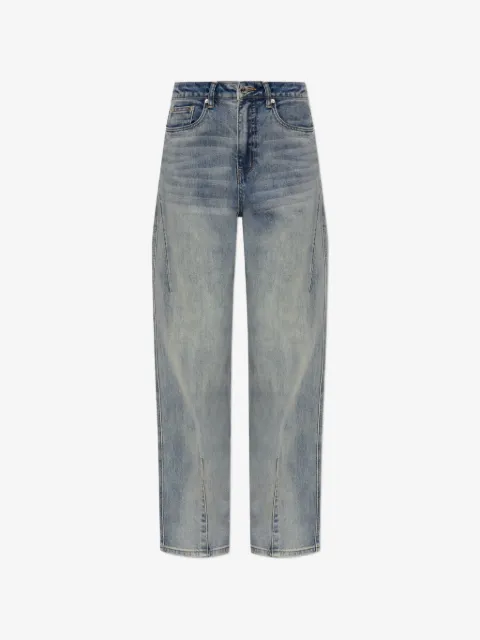Gestuz slit-detail wide-leg jeans