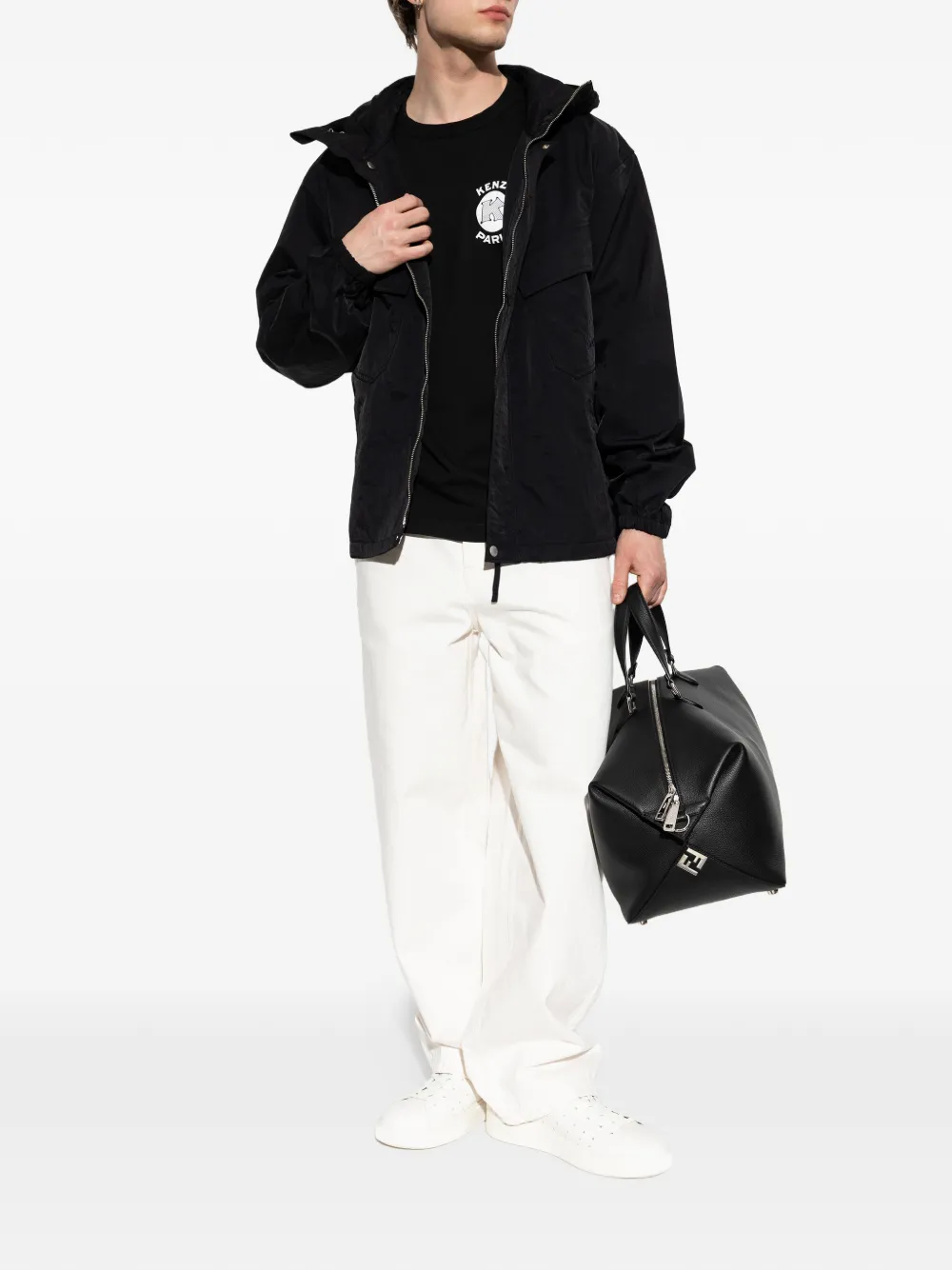 Kenzo Jack met geborduurd logo Zwart
