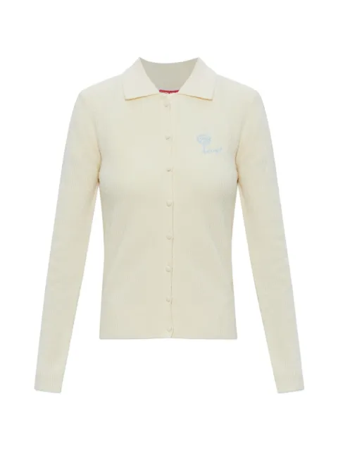 Kenzo cardigan en coton Tulip à logo brodé