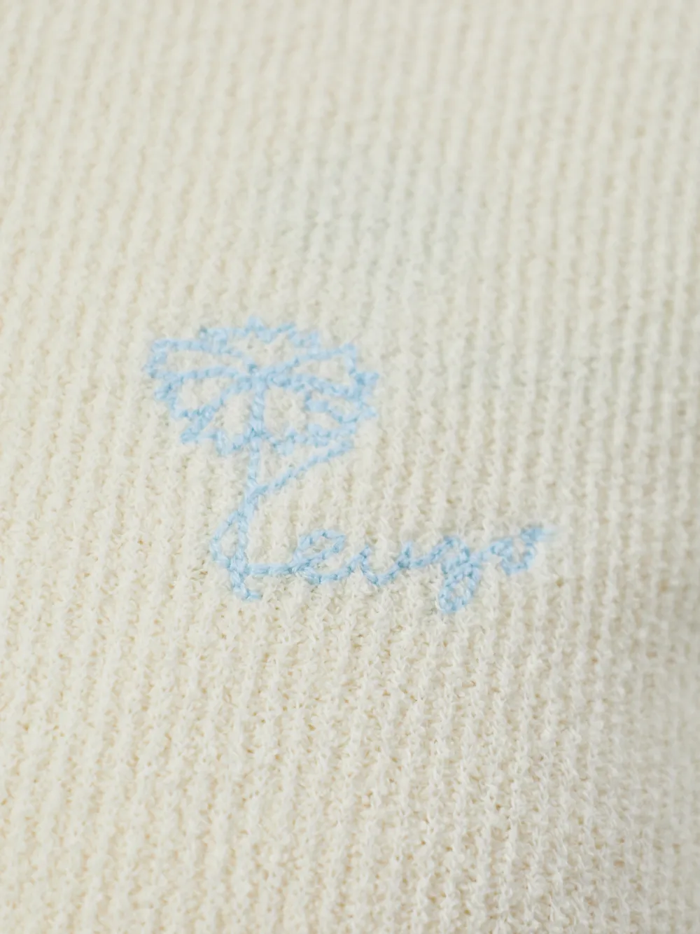 Kenzo Tulip katoenen button-down vest met geborduurd logo Beige