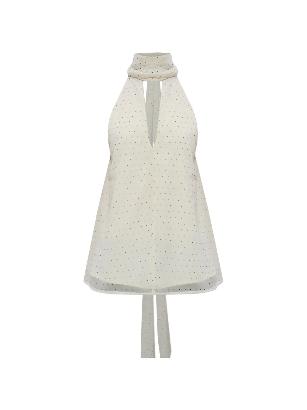 Gestuz Dorah polka-dot halterneck blouse - Bianco