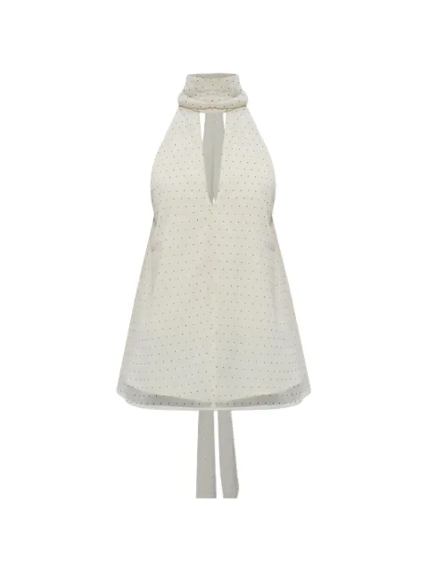 Gestuz Dorah polka-dot halterneck blouse