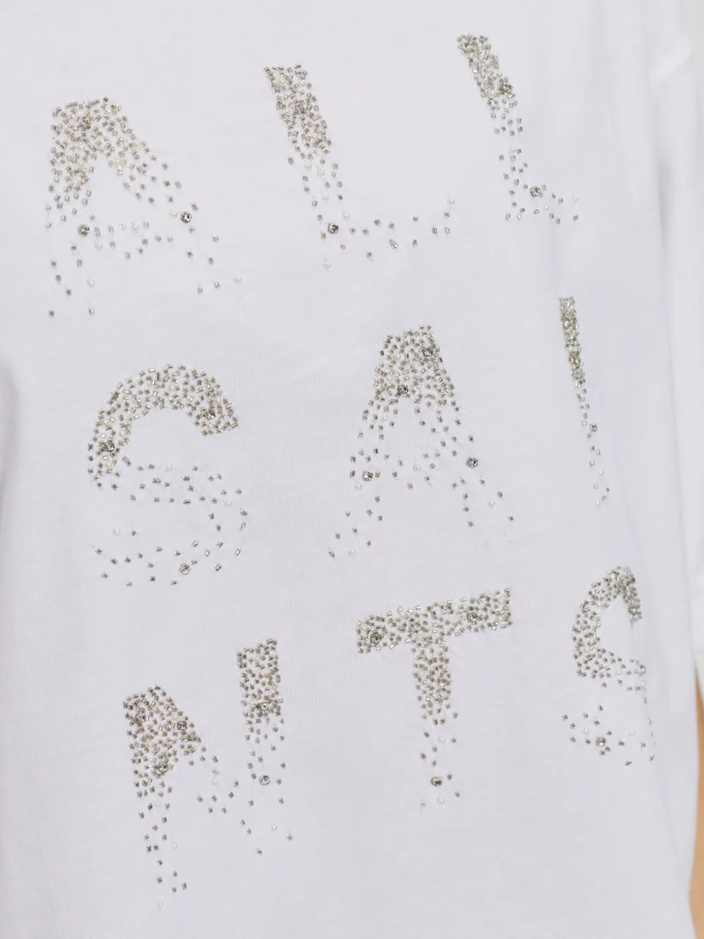 AllSaints Stacks Amelie T-shirt verfraaid met kralen Wit