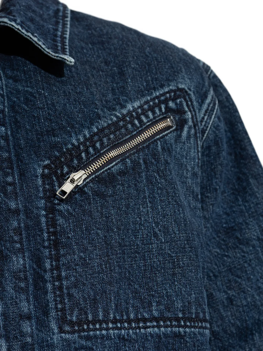Kenzo Signature Utility denim jack met geborduurd logo Blauw