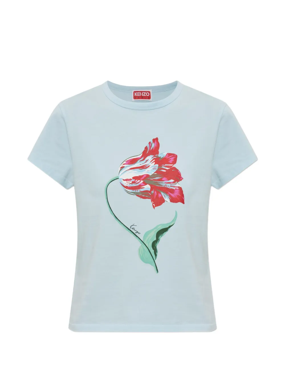 Kenzo Tulip cotton T-shirt - Blu