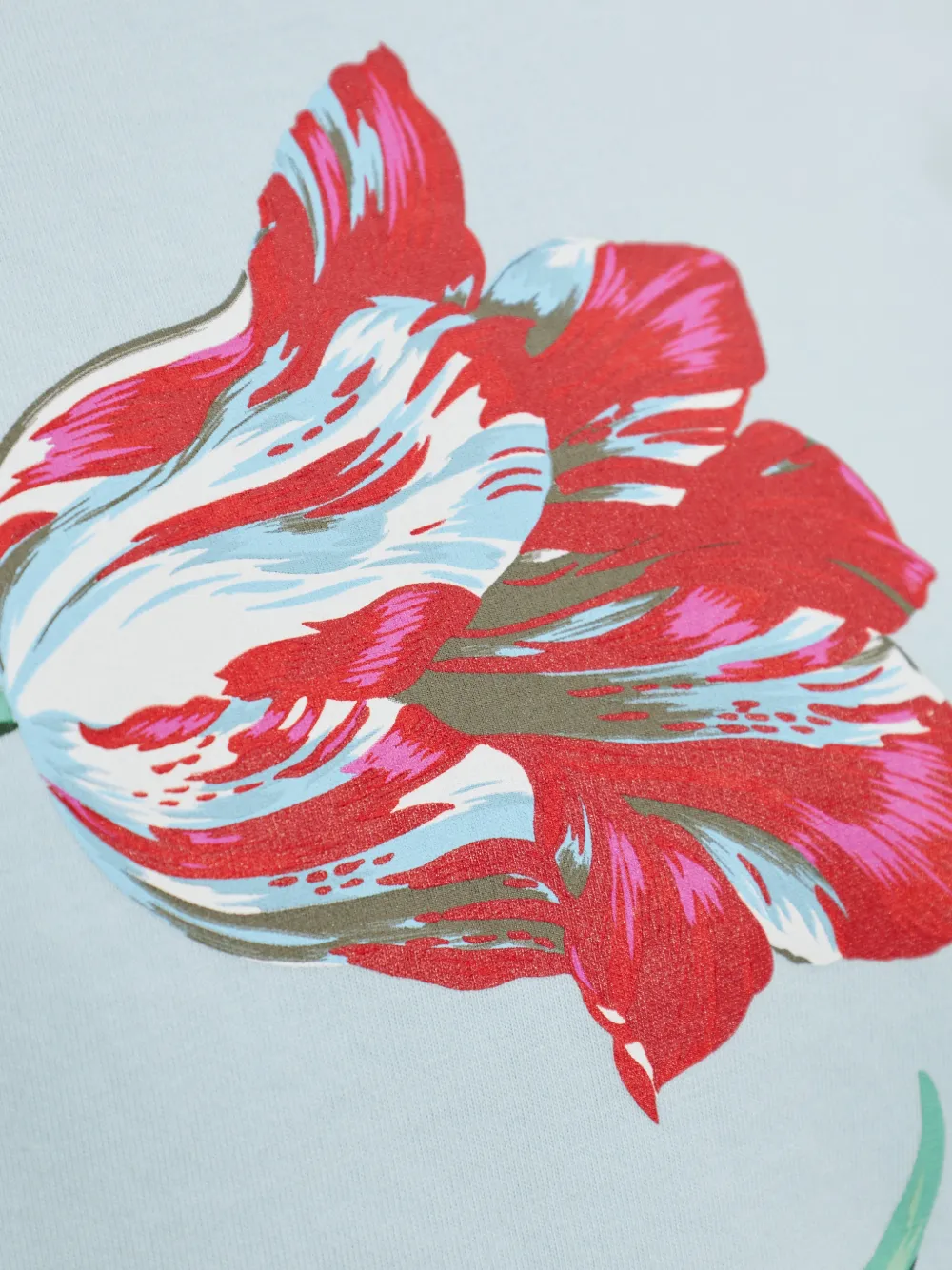 Kenzo Tulip katoenen T-shirt Blauw