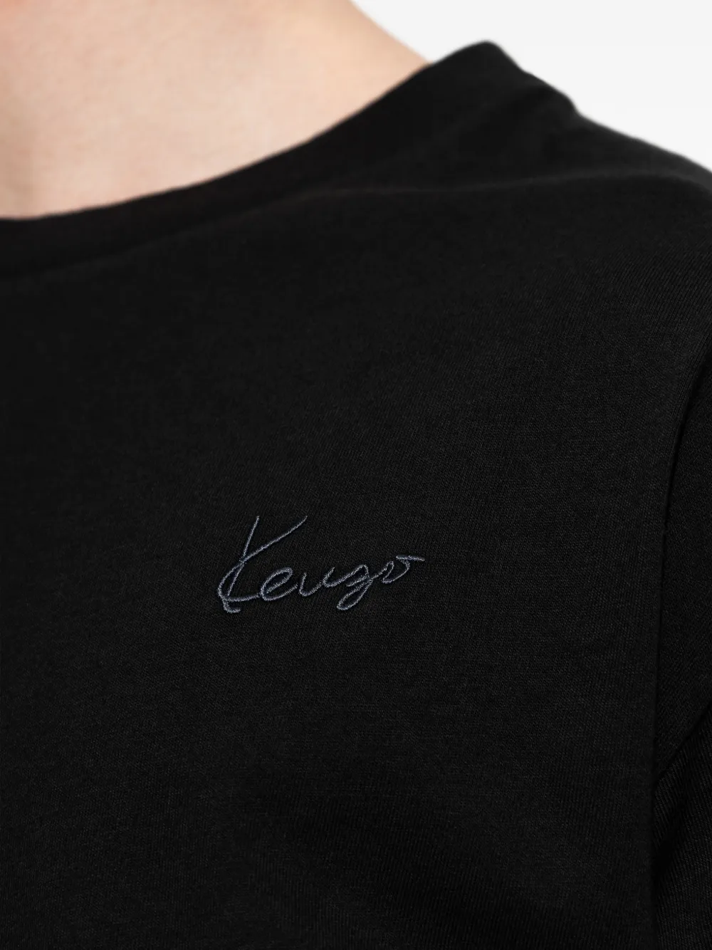 Kenzo T-shirt met geborduurd logo Zwart