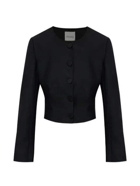 Posse Elspeth button-up wool cropped jacket