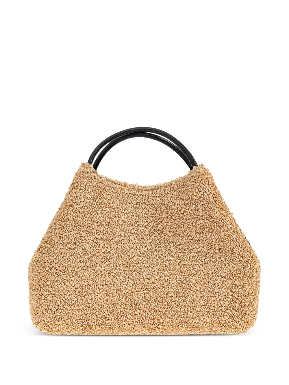 Givenchy Nano Facet shopper met geborduurd logo en raffia effect Beige