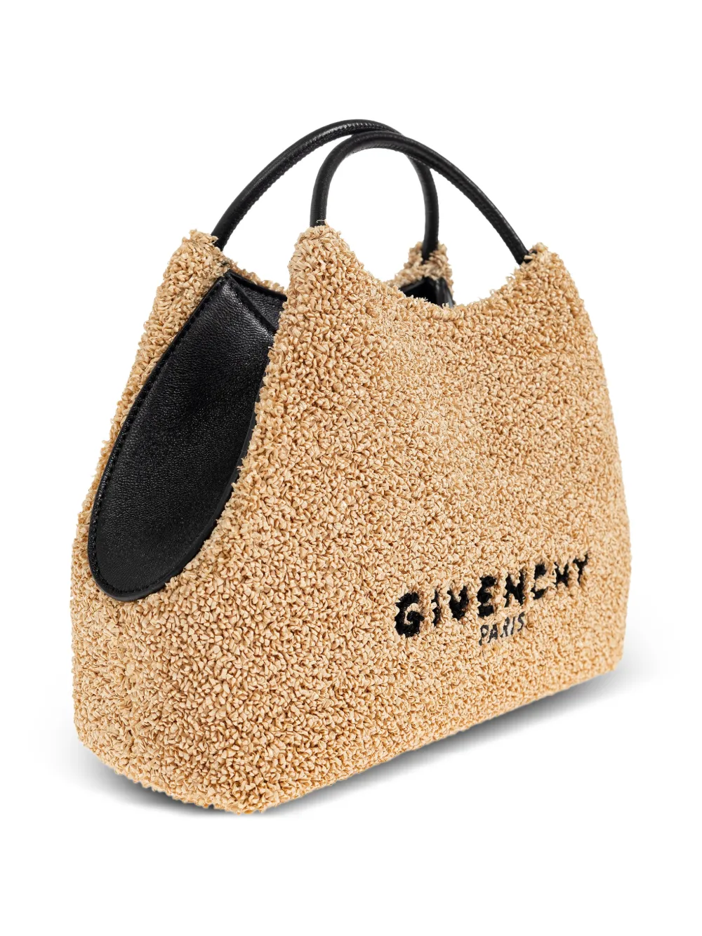 Givenchy Nano Facet shopper met geborduurd logo en raffia effect Beige