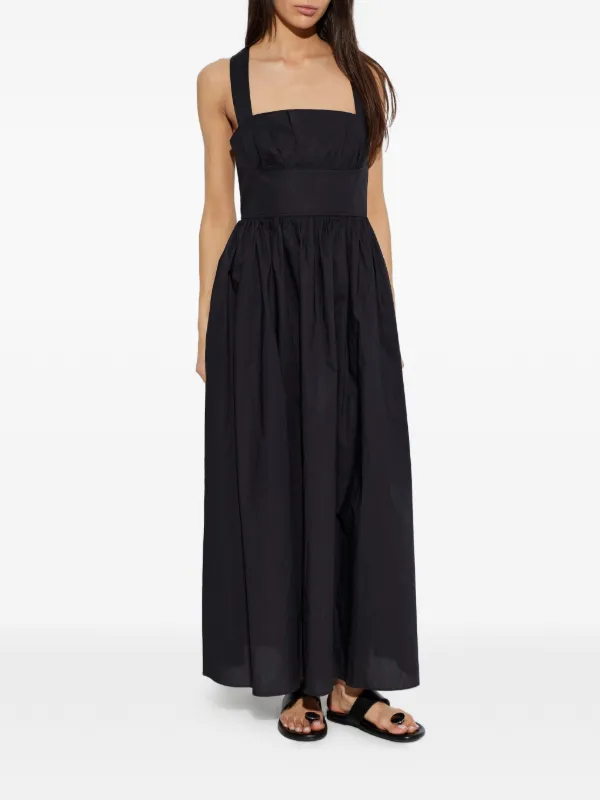 Matteau Women's Black Crossback Midi Dress