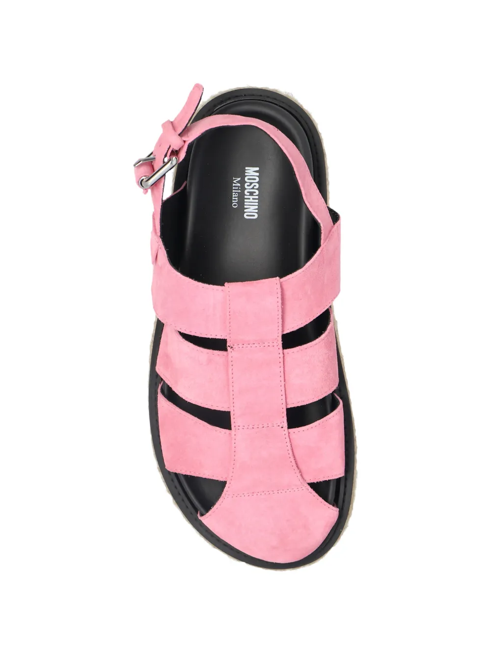 Moschino suede cage sandals Roze