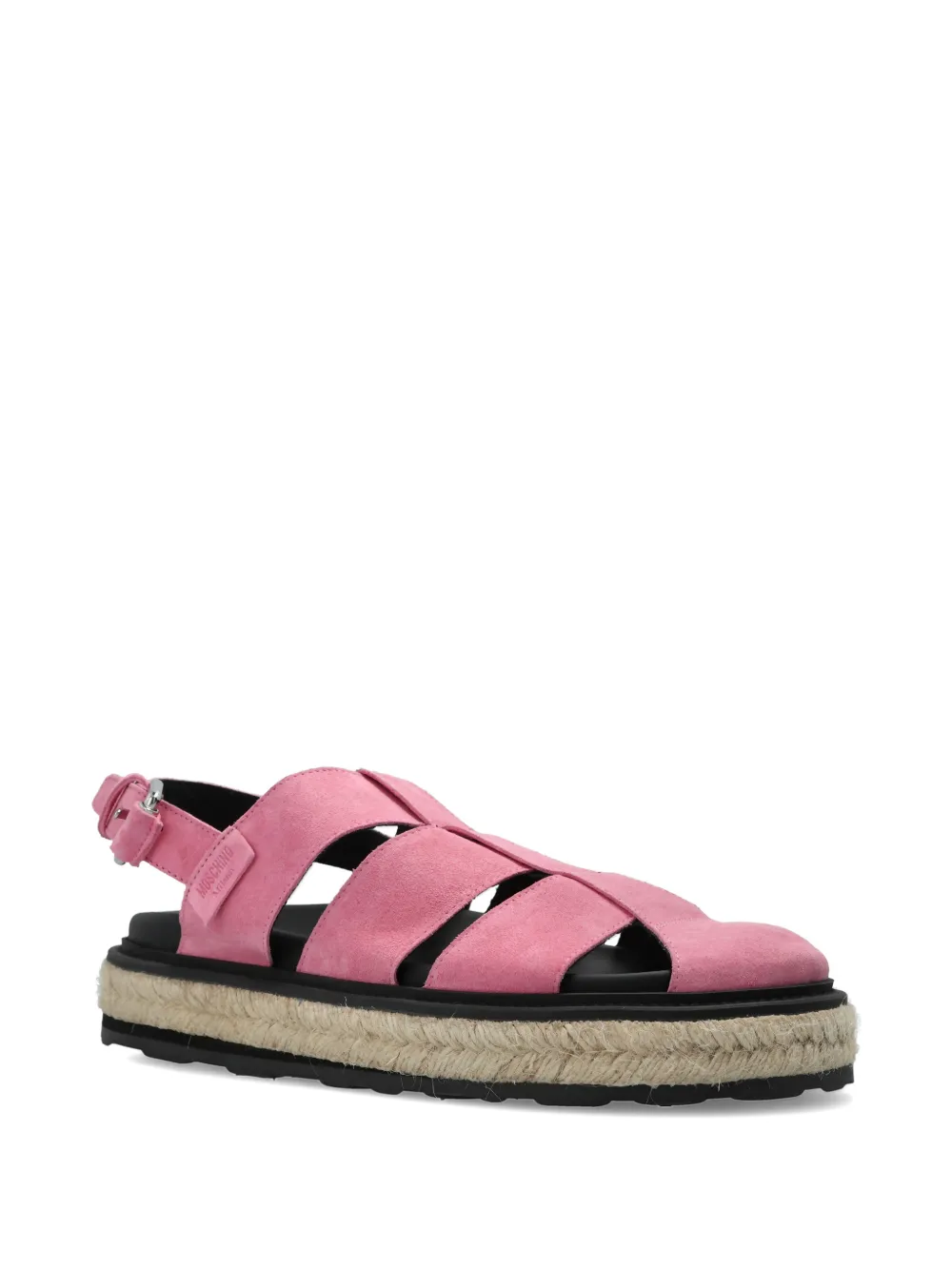 Moschino suede cage sandals Roze