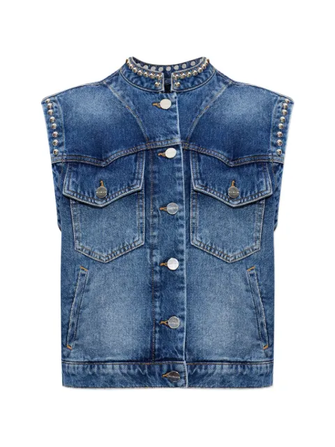 AllSaints chaleco Mav de mezclilla con detalles