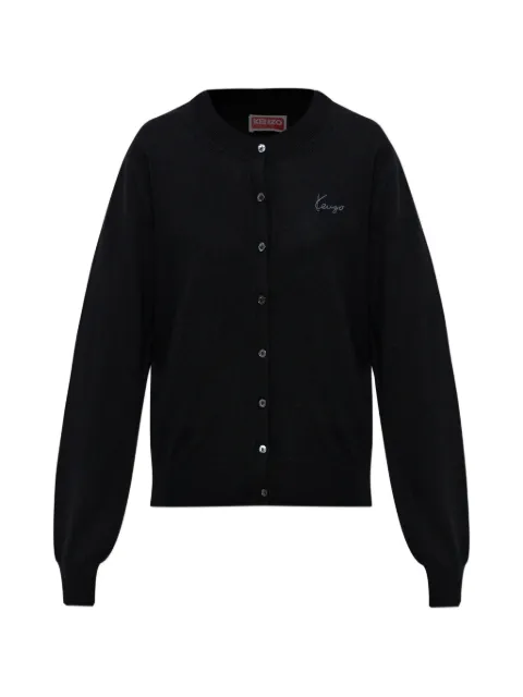 Kenzo — Signature logo-embroidered wool cardigan