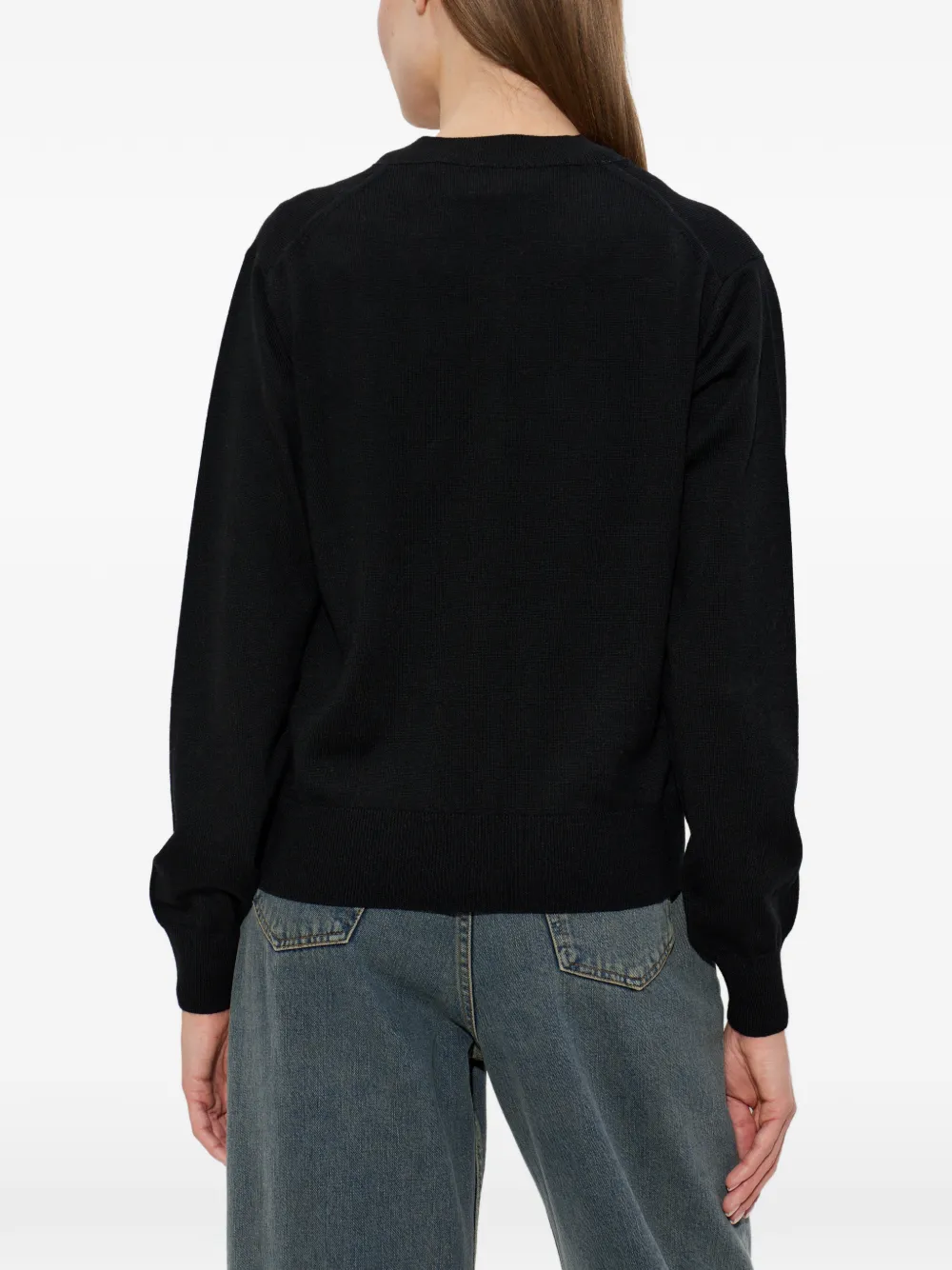 Kenzo Signature wollen vest met geborduurd logo Zwart