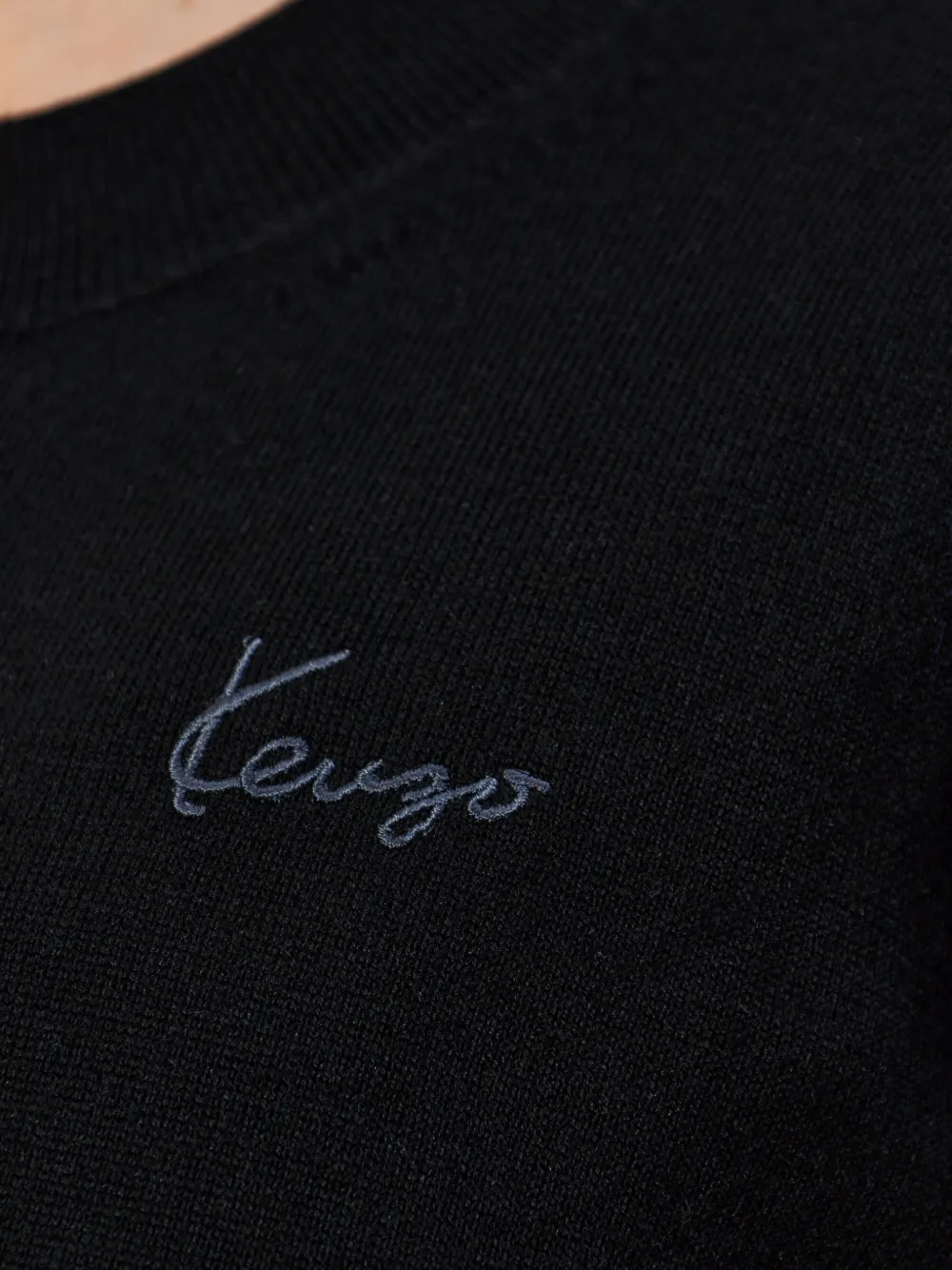 Kenzo Signature wollen vest met geborduurd logo Zwart