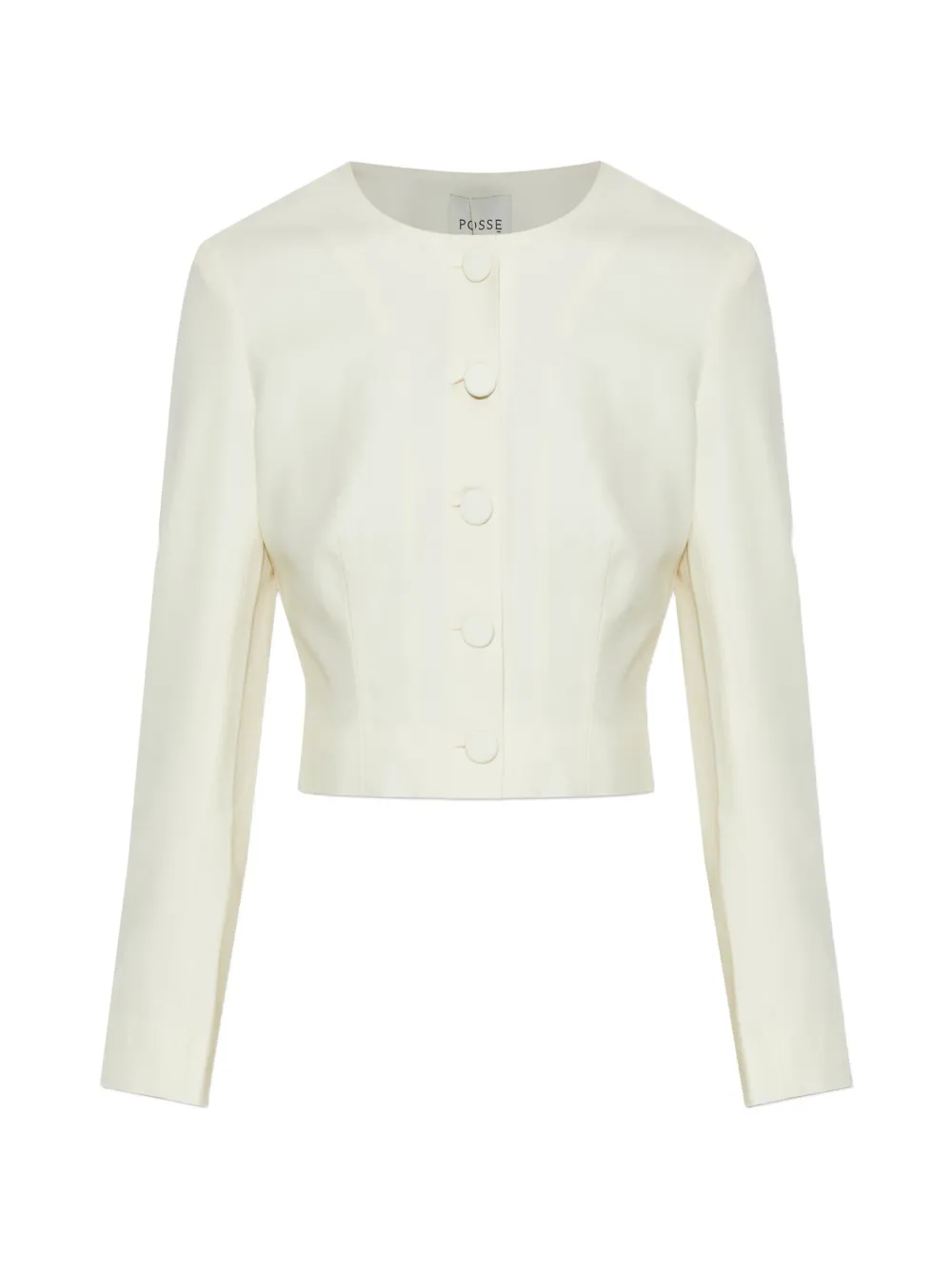 Posse Elspeth button-up wool cropped jacket - Toni neutri