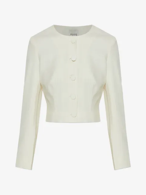 Posse veste crop Elspeth boutonnée en laine