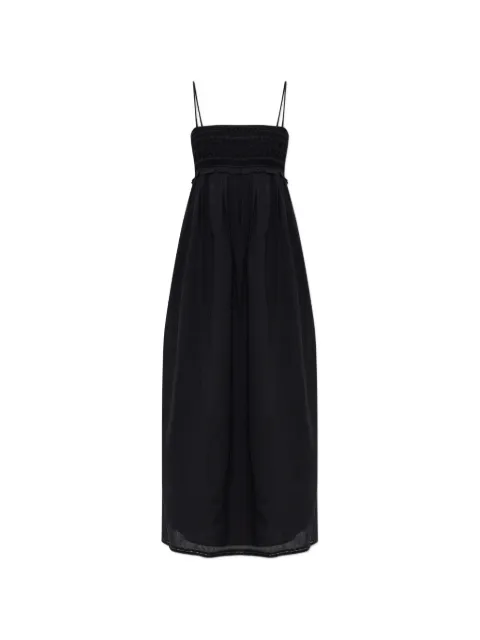 Posse Danielle embroidered ruffled cotton midi dress