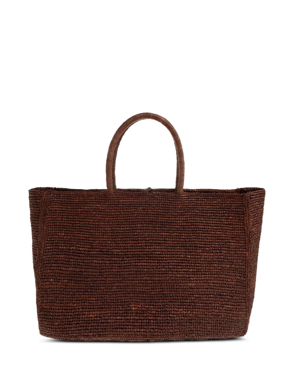 Lié Studio large Charlotte raffia tote bag - Marrone