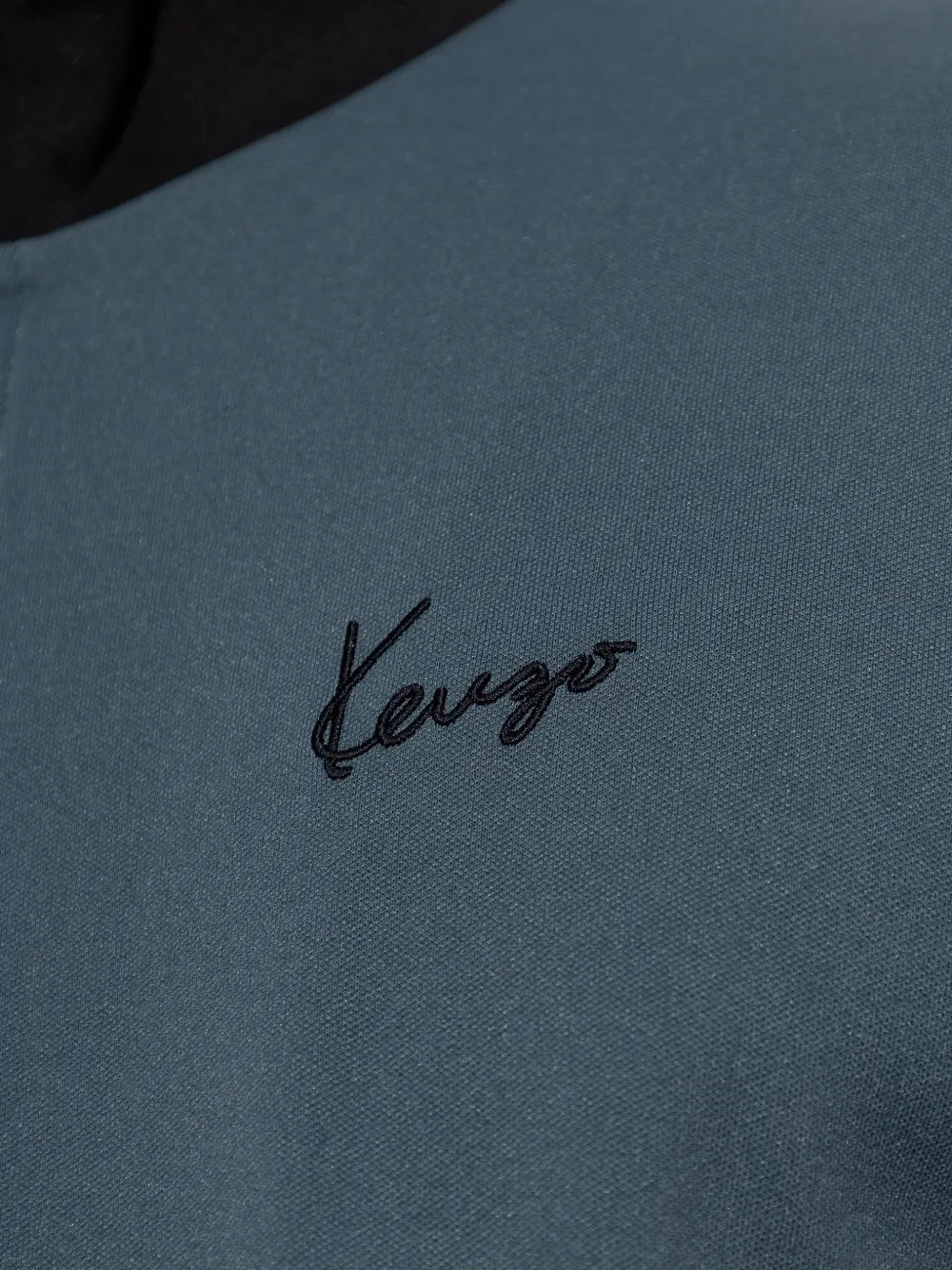 Kenzo Trui met geborduurd logo en vlakken Blauw