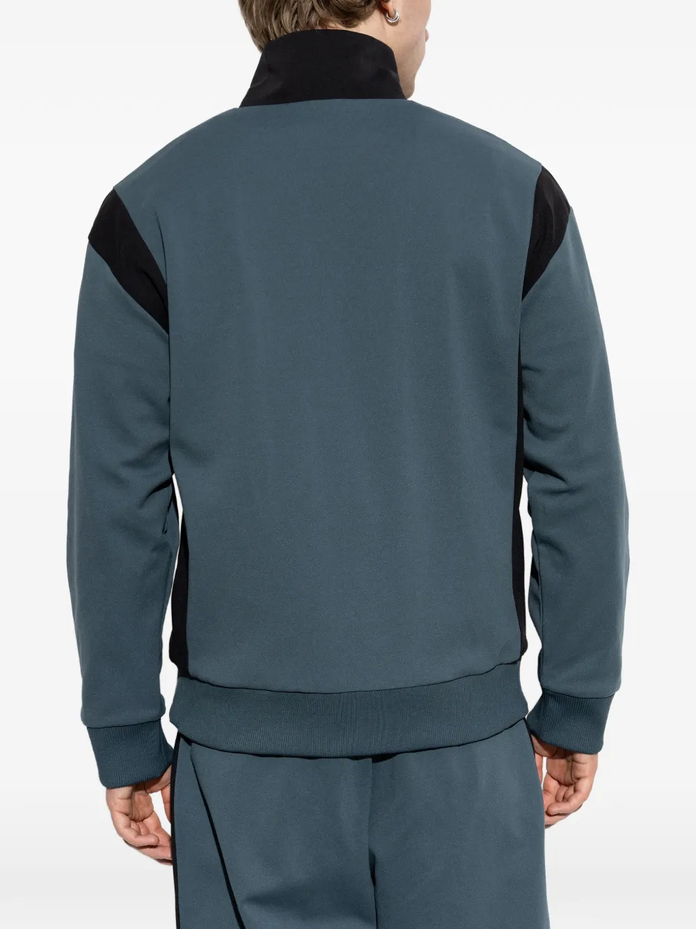 Kenzo Trui met geborduurd logo en vlakken Blauw