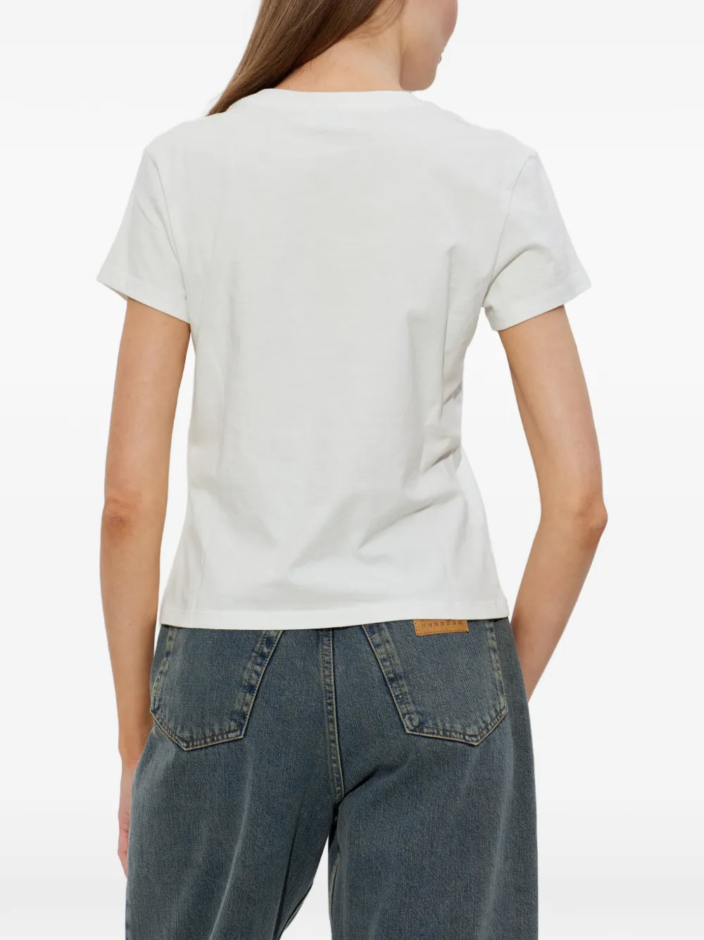 Kenzo Signature katoenen T-shirt met geborduurd logo Wit