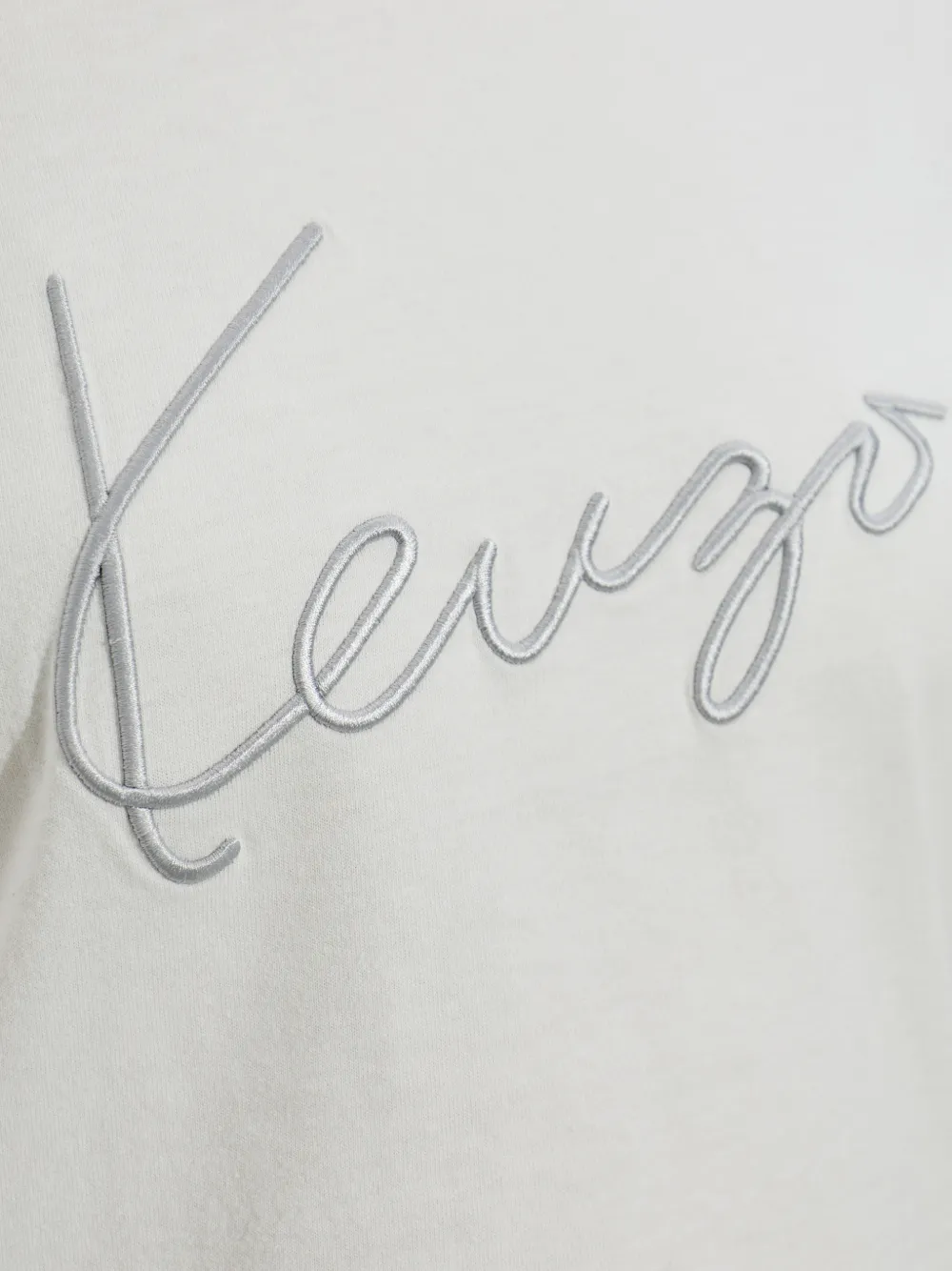 Kenzo Signature katoenen T-shirt met geborduurd logo Wit