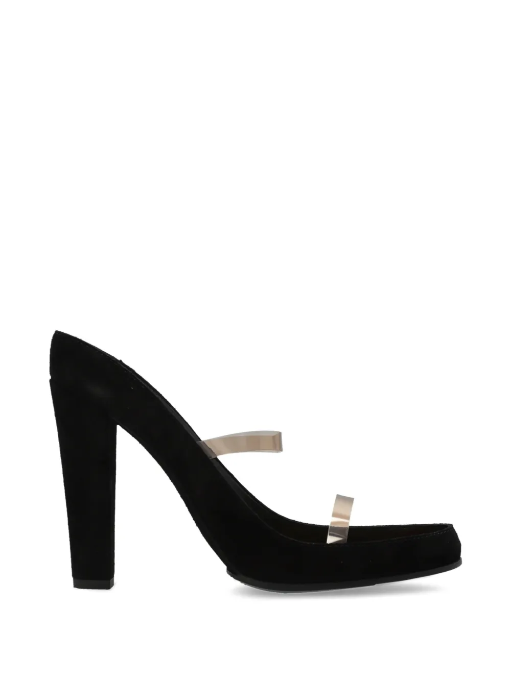 Moschino trompe-l'oeil transparent-strap sandals - Nero
