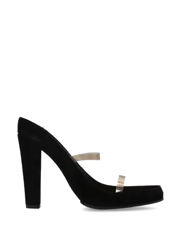 Moschino High-heeled Suede Sandals in Black