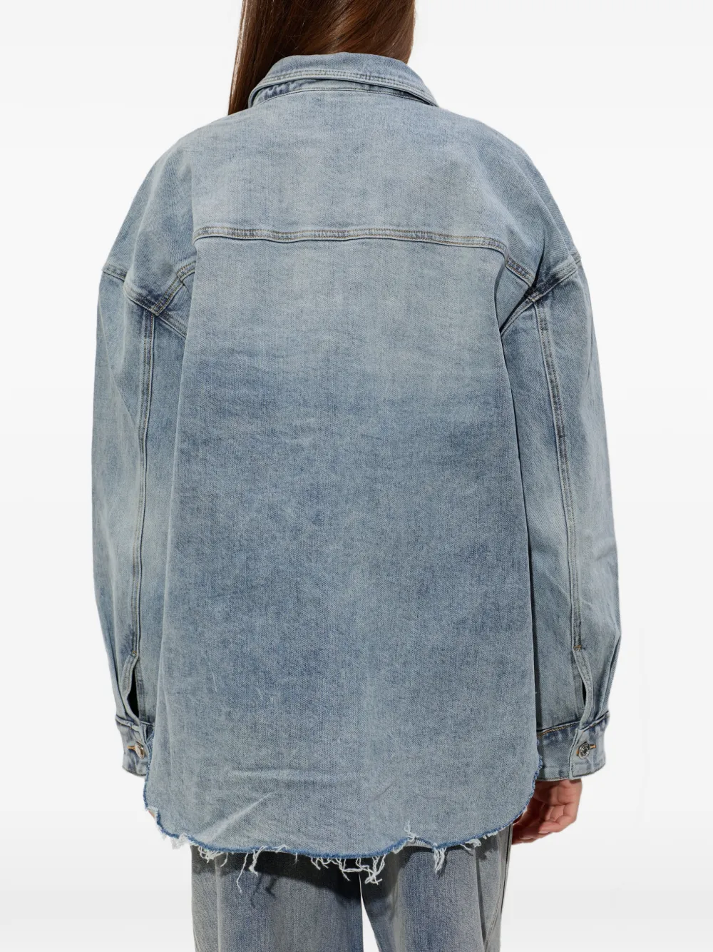 Gestuz Noma blouse met franje afwerking Blauw