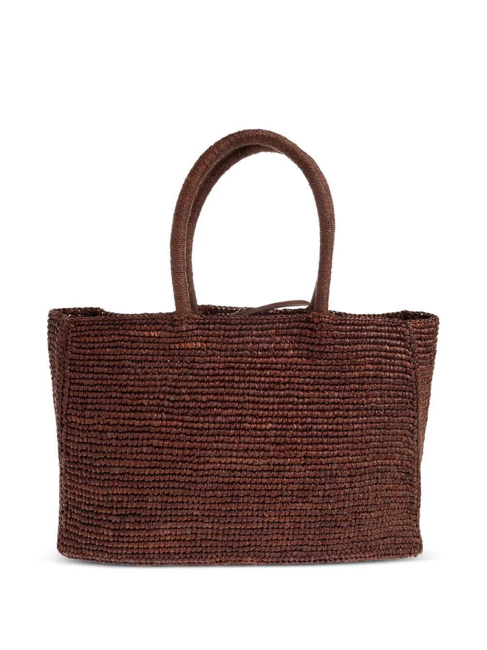 Lié Studio small Charlotte woven tote bag - Marrone