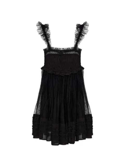AllSaints vestido corto Angela con capa de tul y volantes