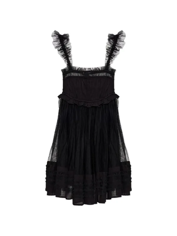 all saints black ruffle dress AllSaints Angela Ruffled tulle-overlay Mini | beachpromo26 House Of Cb Duchess Color:La Festa a quintessential piece that
