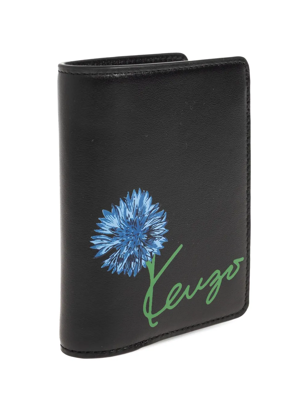 Kenzo Tulip leren portemonnee Zwart
