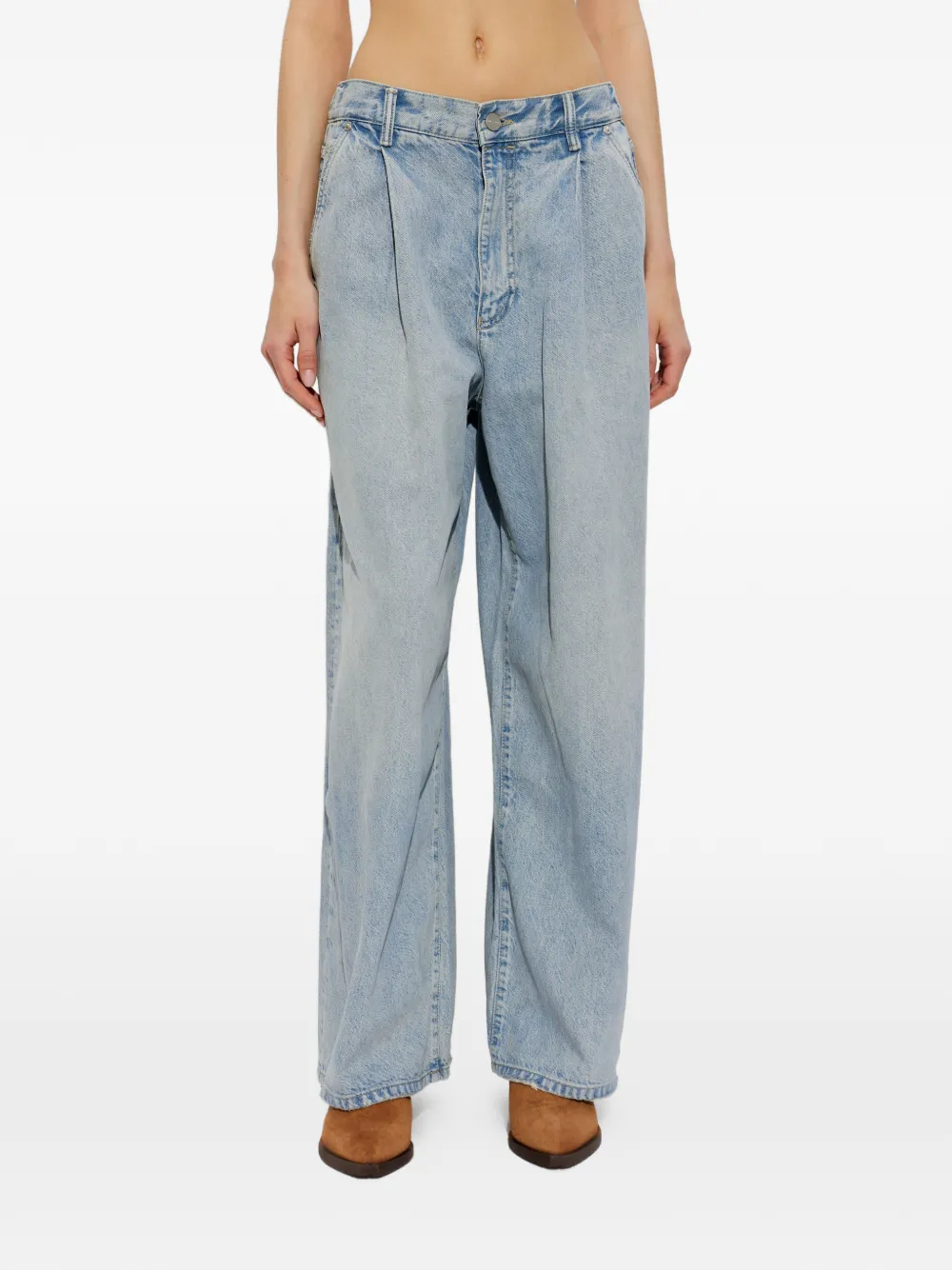  Allsaints Vaqueros Haze De Talle Alto - Azul 