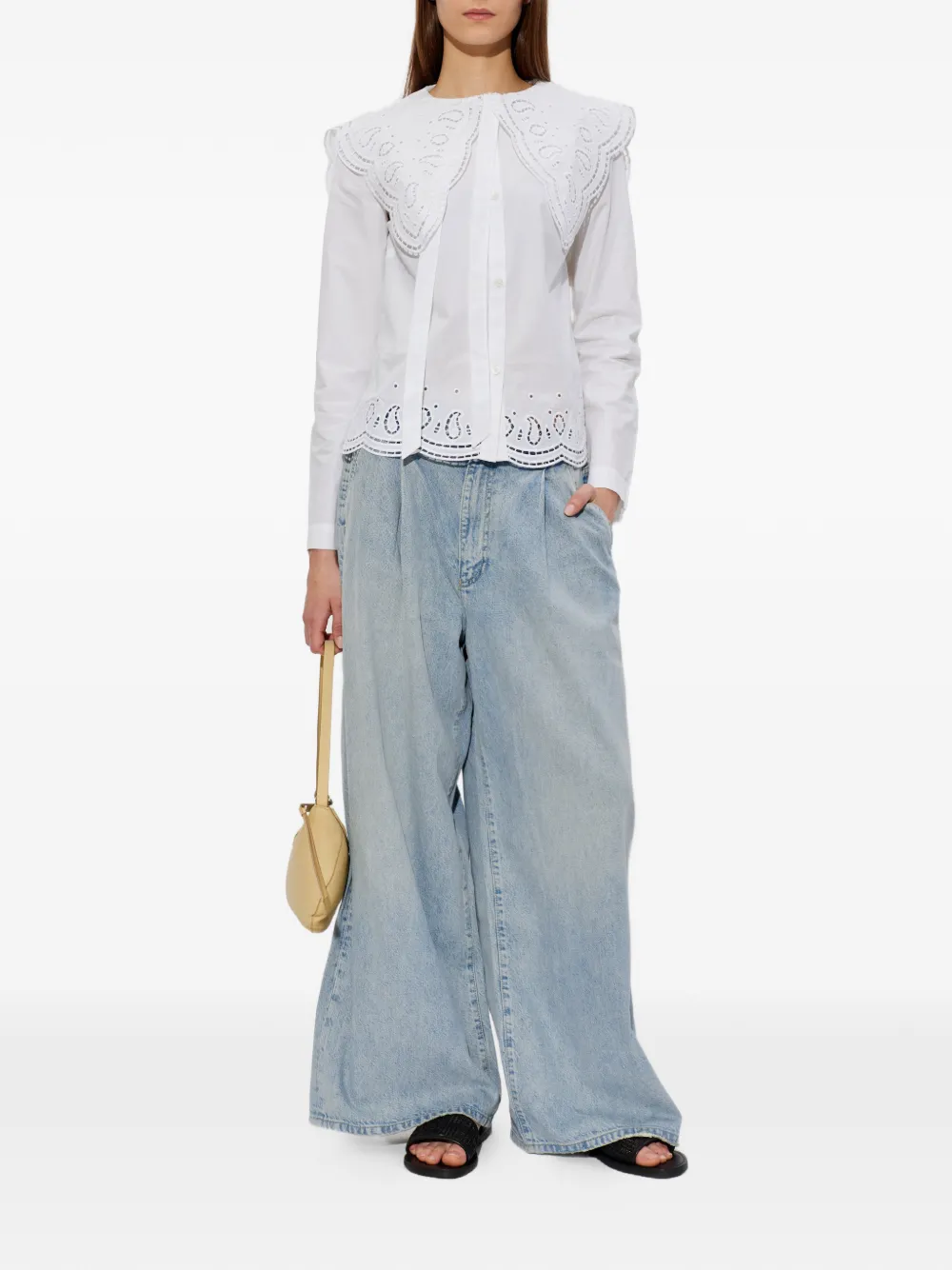  Allsaints Vaqueros Haze De Talle Alto - Azul 