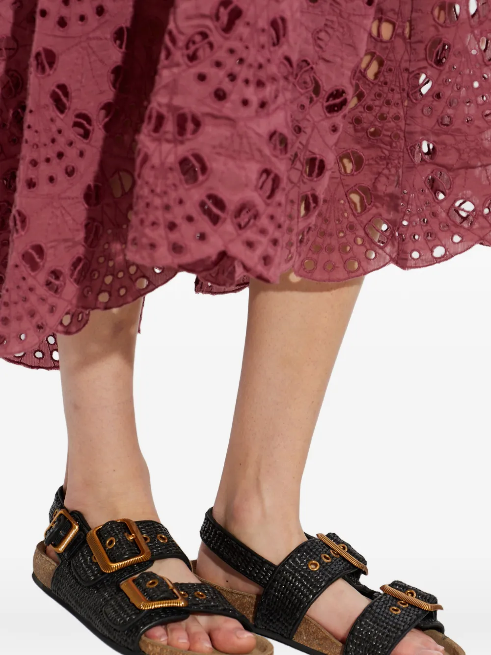 AllSaints Staffa geweven sandalen met gespsluiting Zwart
