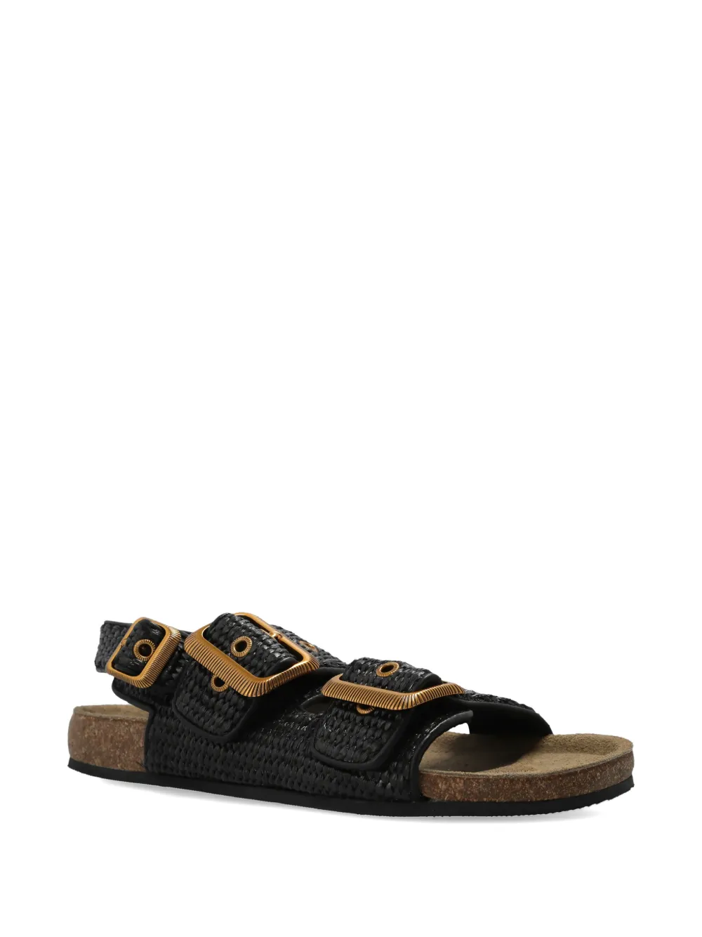 AllSaints Staffa geweven sandalen met gespsluiting Zwart