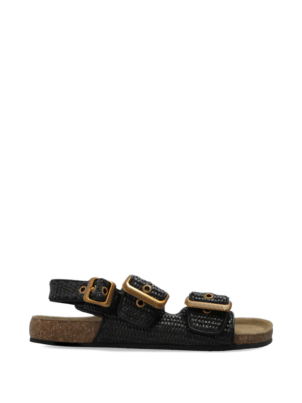 Allsaints Staffa Woven Buckle-fastening Sandals In Black