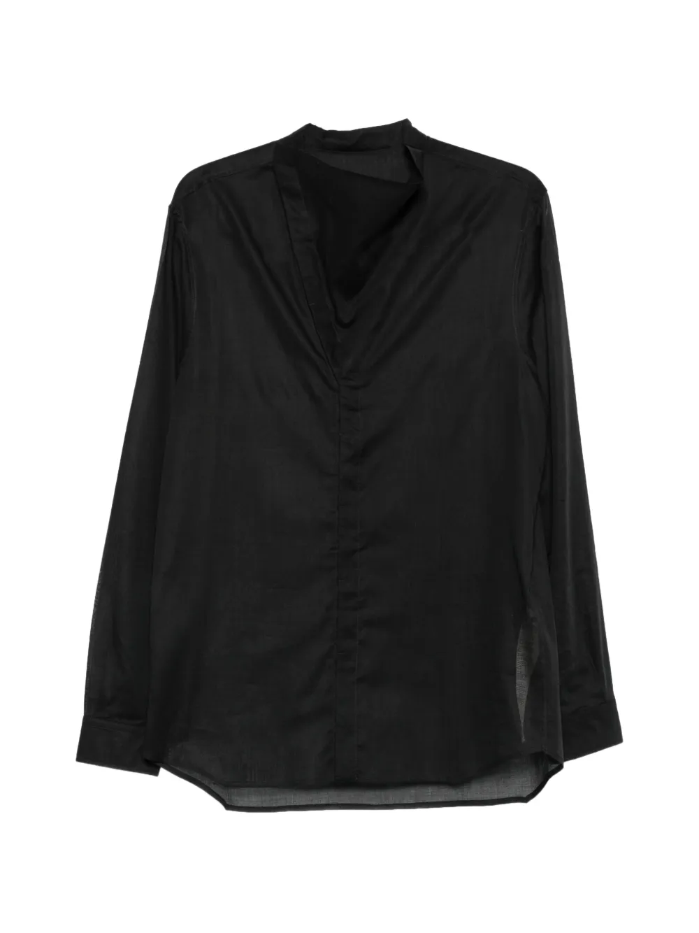 Rick Owens Island sheer-panel shirt - Black