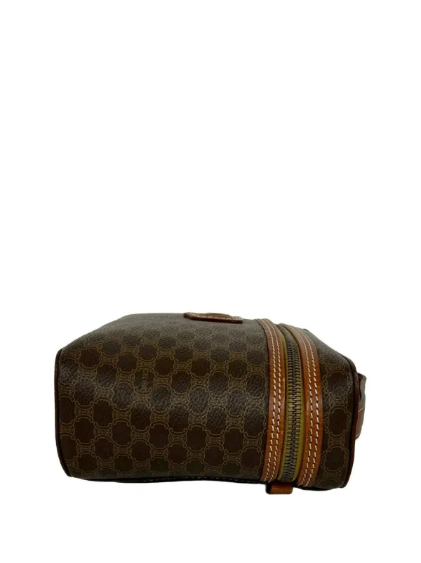 Celine Pre-Owned 1994 Macadam Coated Canvas Vanity Bag | Brown