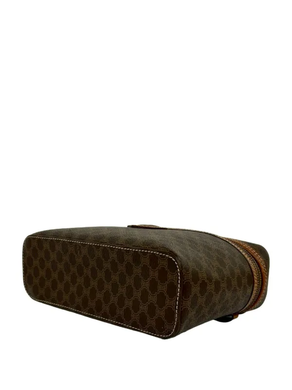 Celine Pre-Owned 1994 Macadam Coated Canvas Vanity Bag | Brown