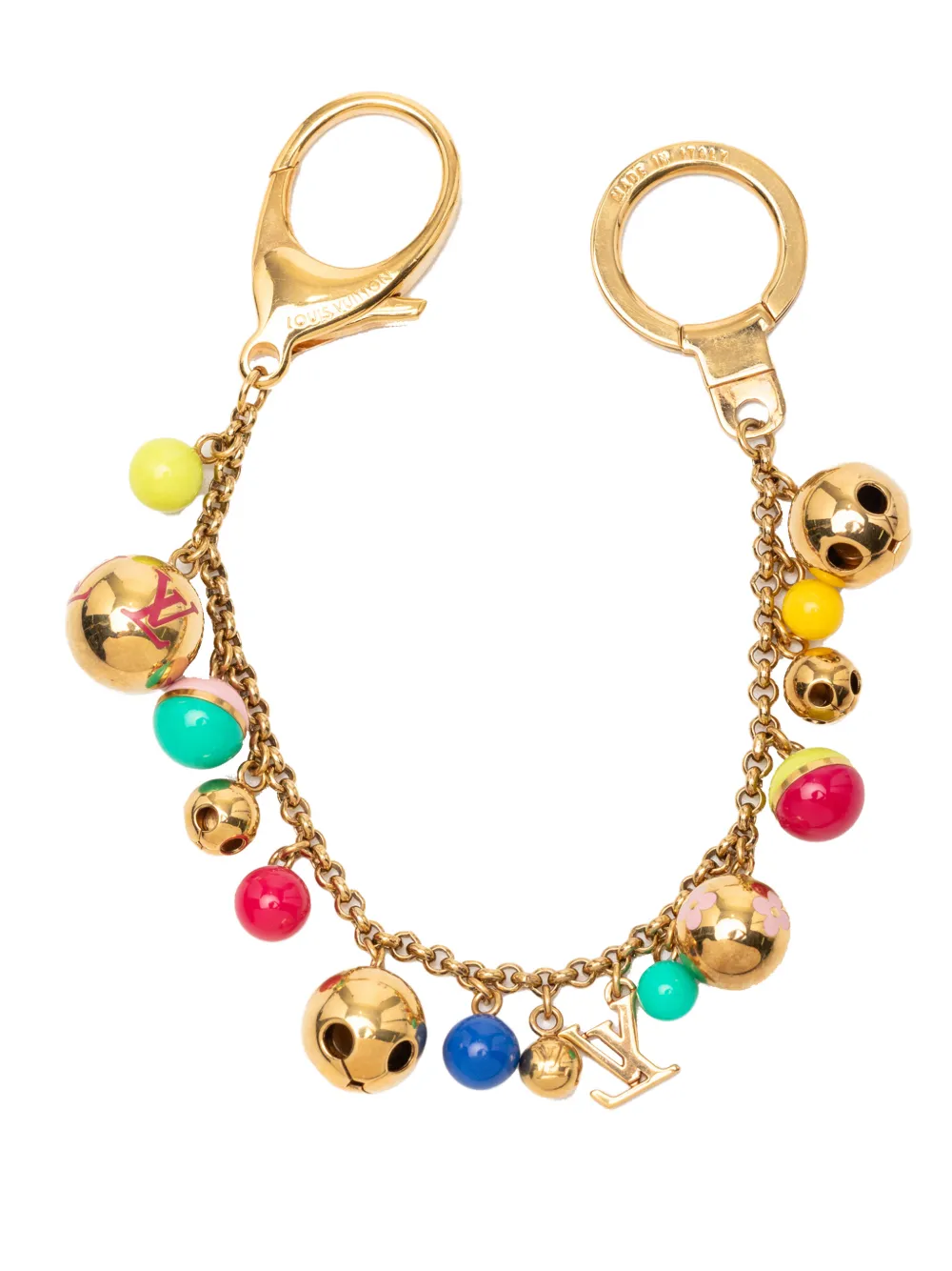 Louis Vuitton Pre-Owned 2000-2026 Gold Plated Chaine Grelots Bag Charm and Holder key chain