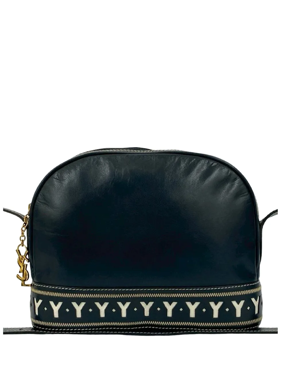 Saint Laurent Pre-Owned 20th Century Leather Y Cutout crossbody bag - Blau