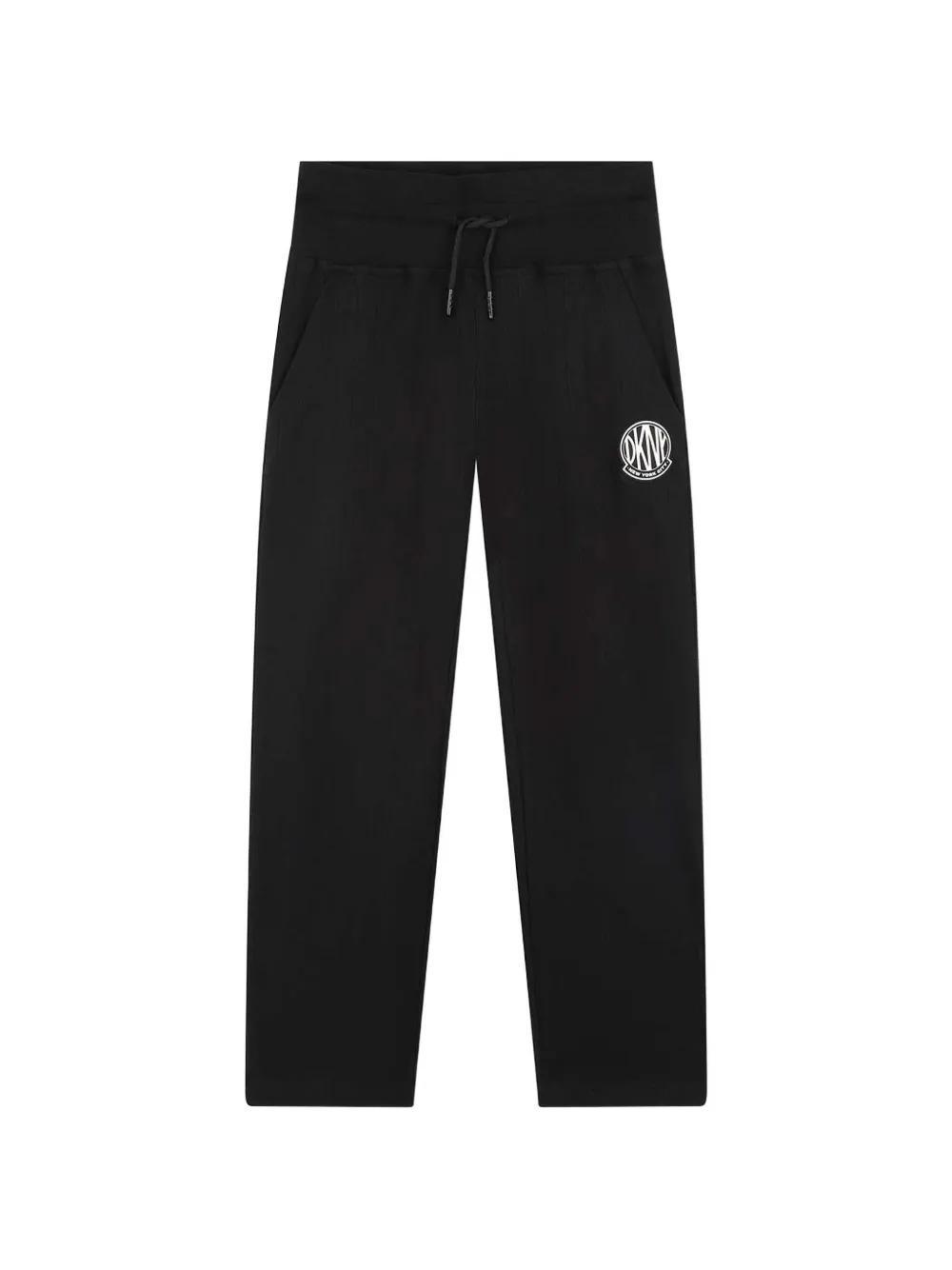 Dkny Kids logo-patch drawstring-waist track pants - Nero