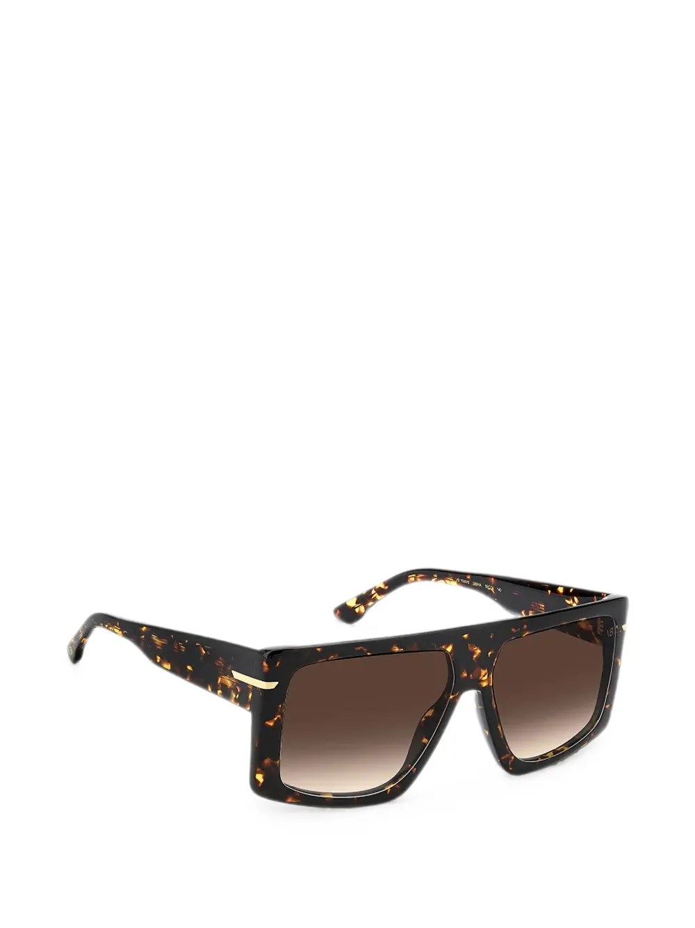 Victoria Beckham Eyewear Zonnebril met vierkant montuur en schildpadschild design Bruin